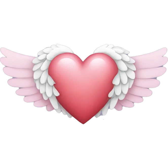 A heart with angel wings emoji