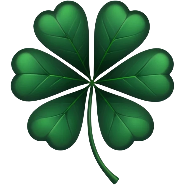 black 5 leaf clover emoji