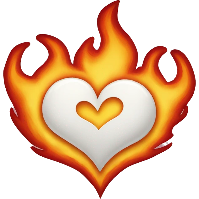 Double heart on fire emoji