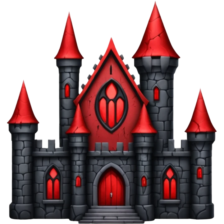 Dark Vampire Castle with the colors red and black emoji