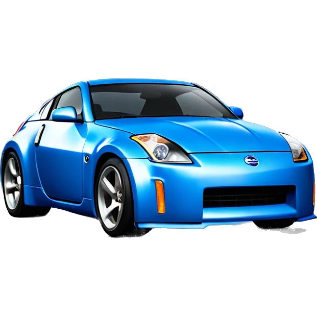 Blue nissan 350z sport car emoji