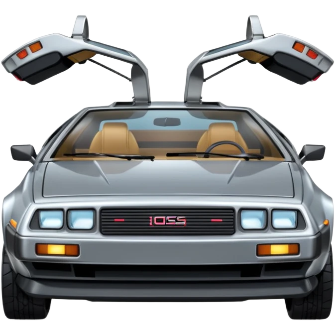 Delorean time machine emoji