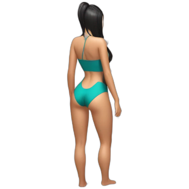 nico robin full body pawg swimsuit back emoji