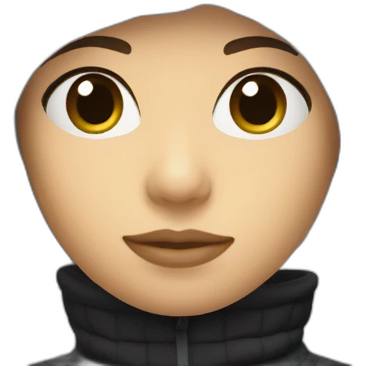 Lacoste black balaclava girl emoji