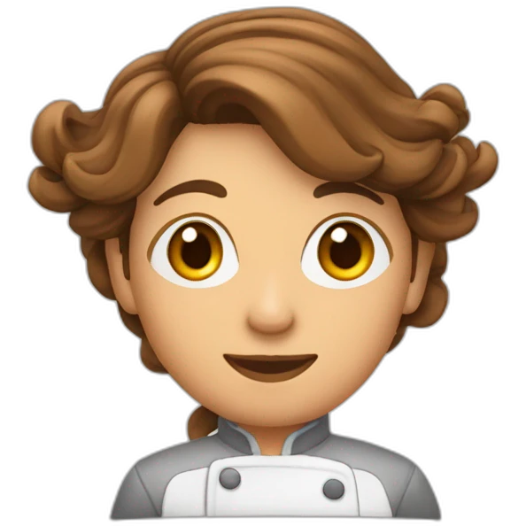 Une personne avec des cheveux bruns en train de cuisiner emoji