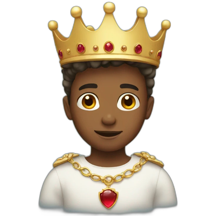 A boy with crown emoji