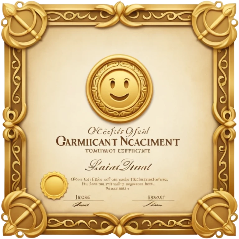 a certificate emoji