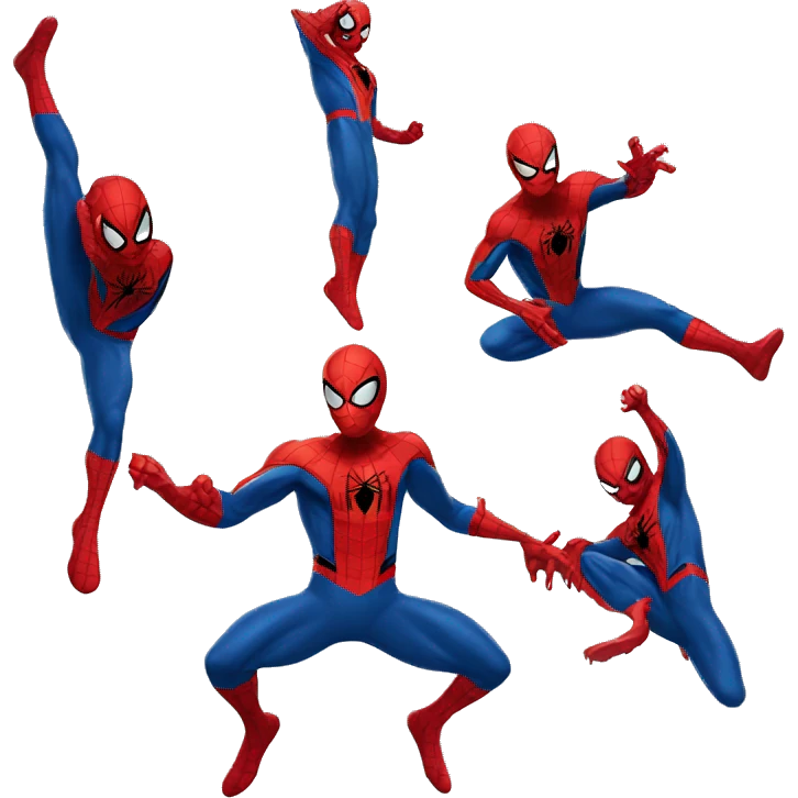 spider-man doing flip emoji