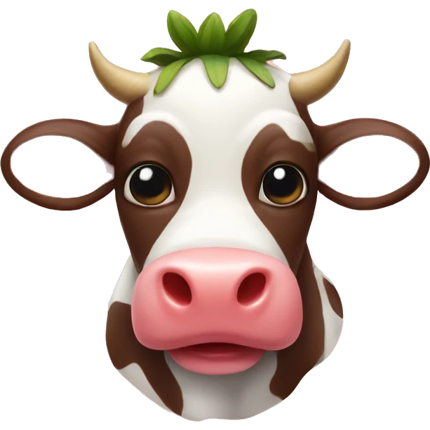Strawberry cow emoji