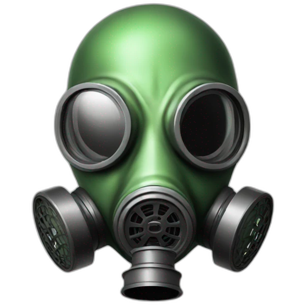 Alien gas mask emoji