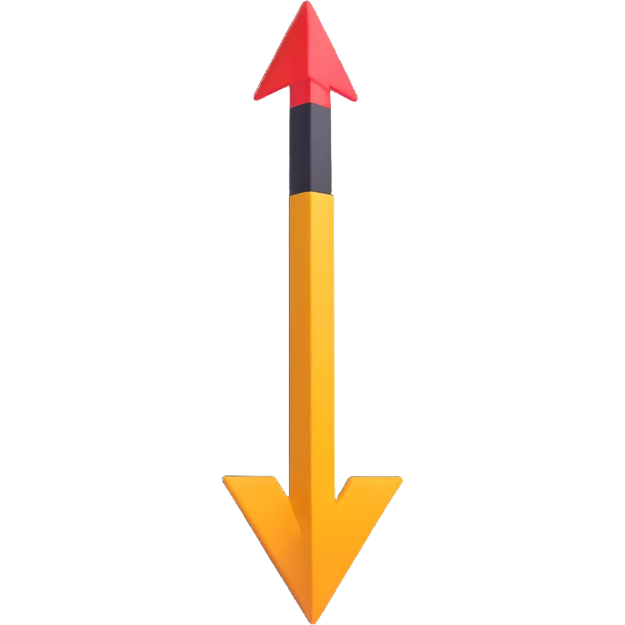 3D arrow pointing to MORE text emoji