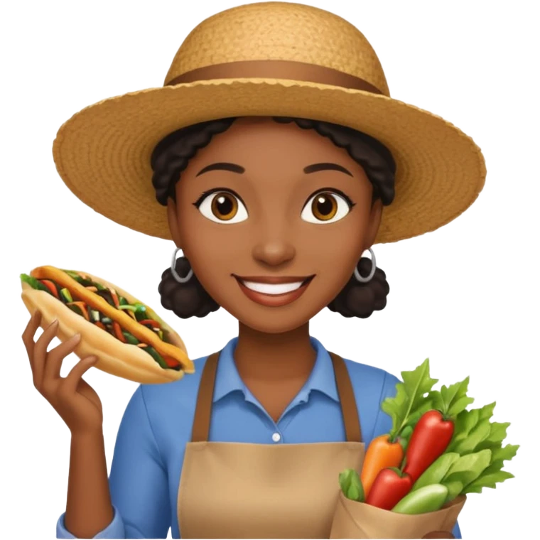 Street Food Shopper black woman  emoji