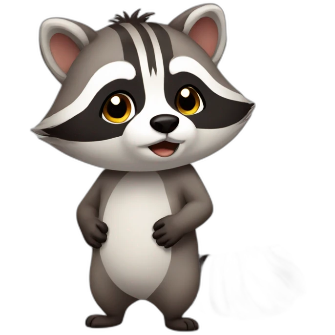 Racoon Big body fat emoji