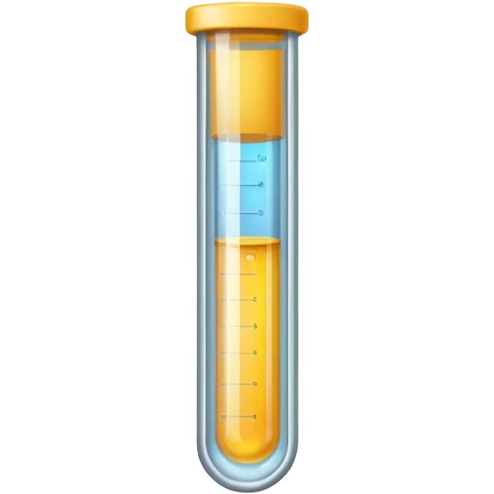 a test tube with a zipper emoji