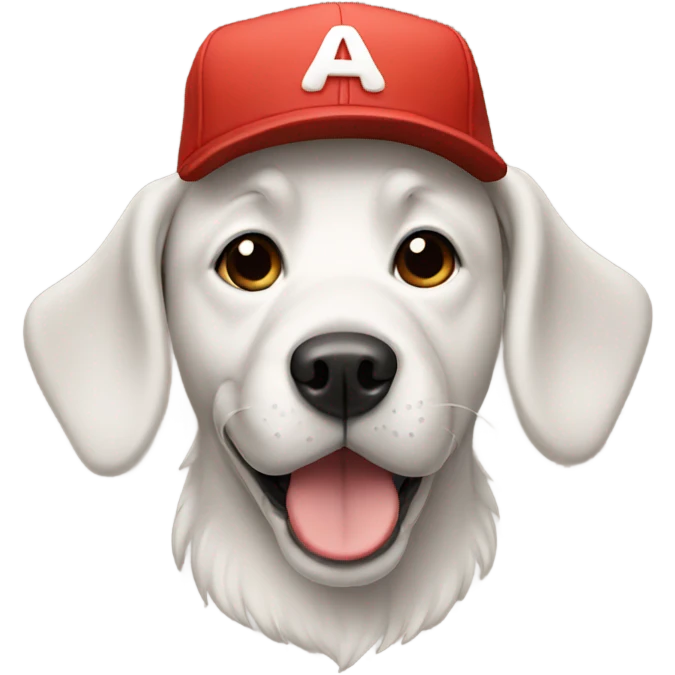 A dog with a cap emoji