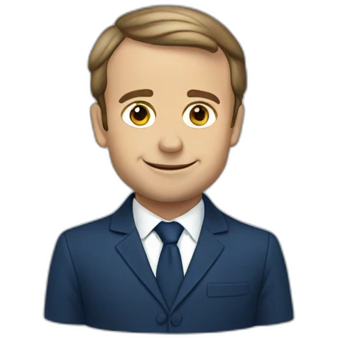 emmanuel macron blue emoji