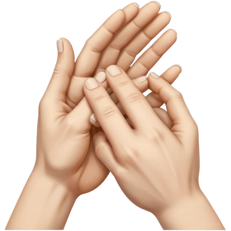 a pair of hands cracking their knuckles, by interlacing fingers, rotating the hands, and extending emoji