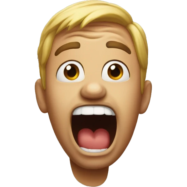 Emoji looking to the side mouth open in disbelief  emoji