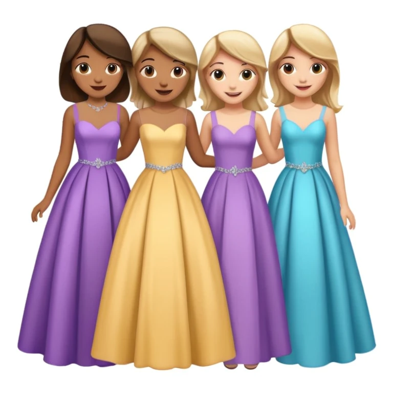 girls in a prom emoji