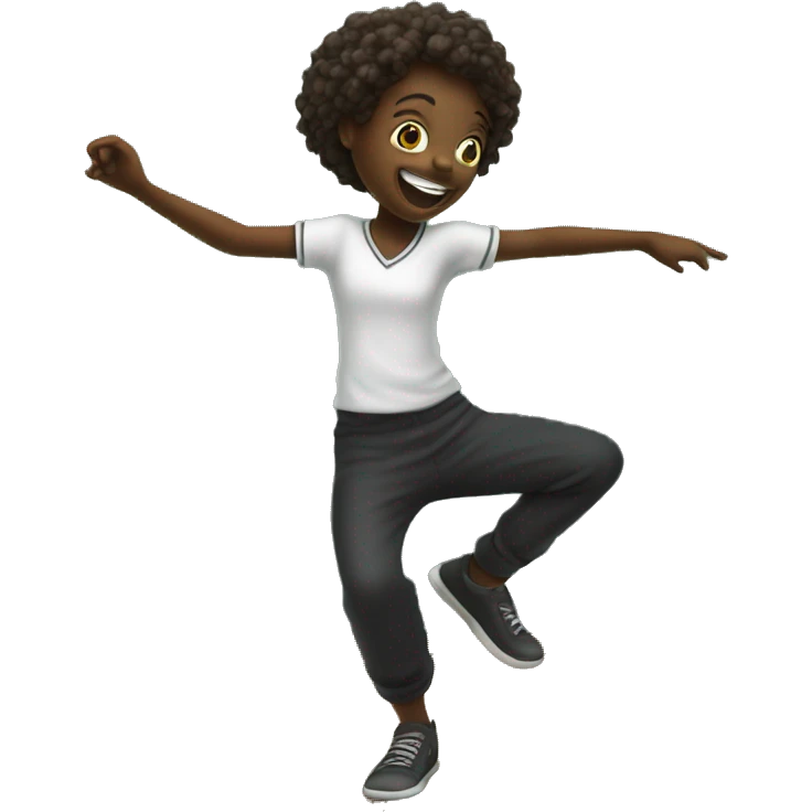 student dances.  school blackboard emoji