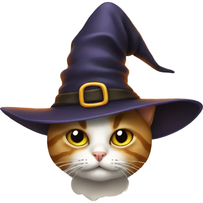 Cat with witch hat  emoji