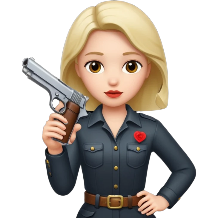 Una persona enamorado con una pistola emoji