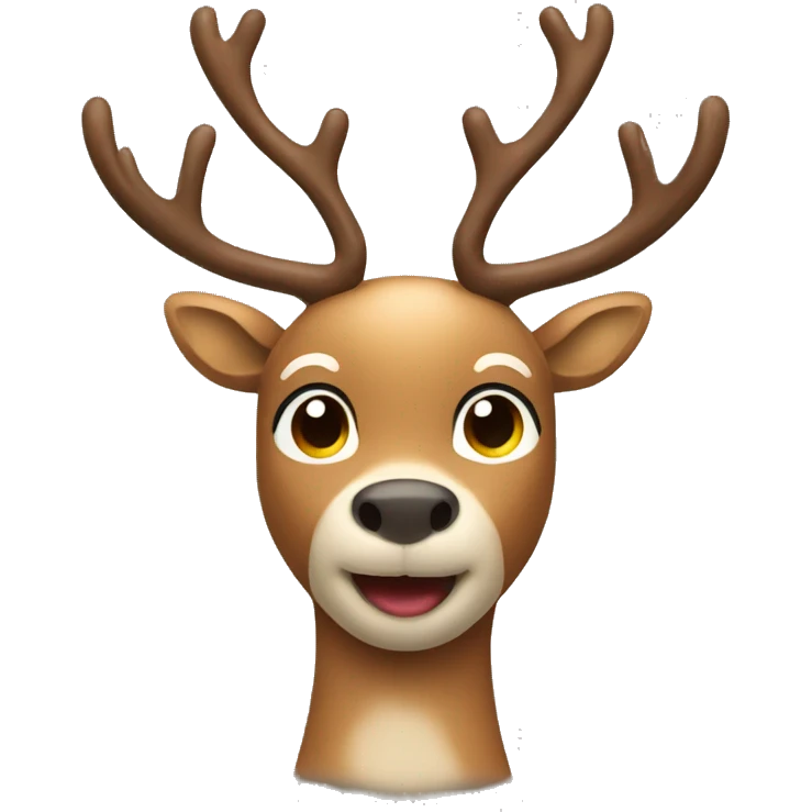 Light brown reindeer emoji