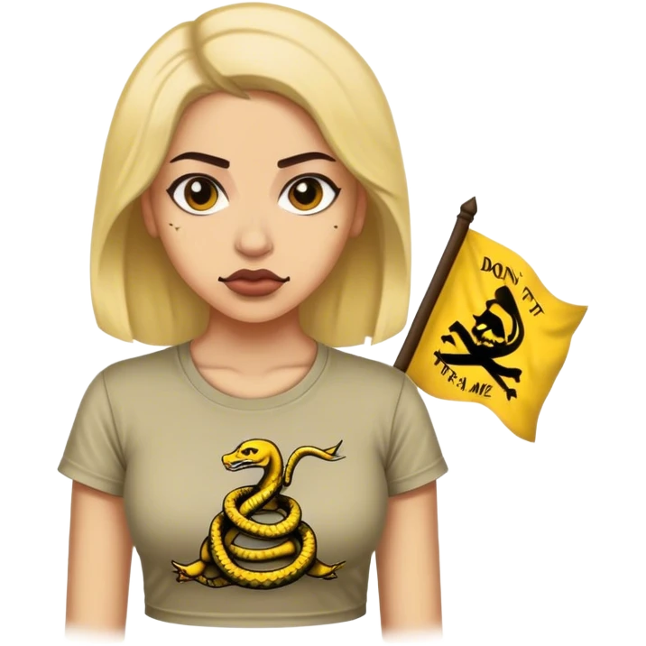 libertarian woman shirt dont tread on me emoji