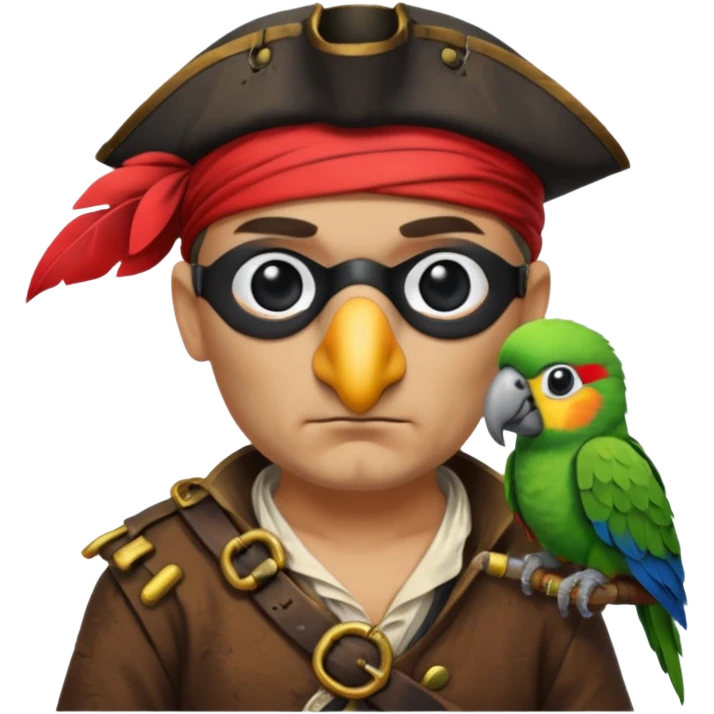 pirate and parrot emoji