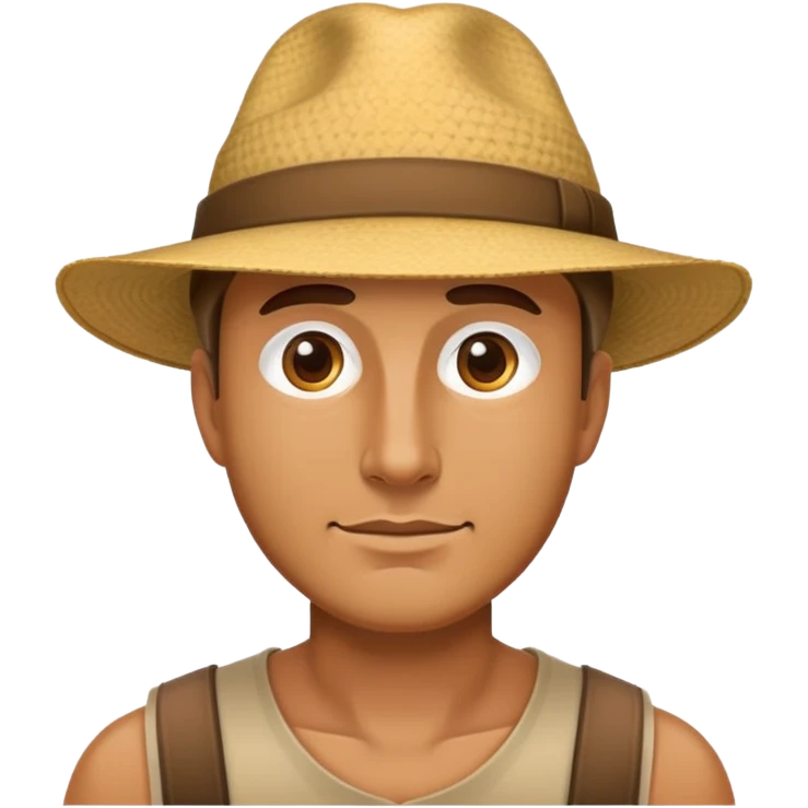man wearing a hat emoji