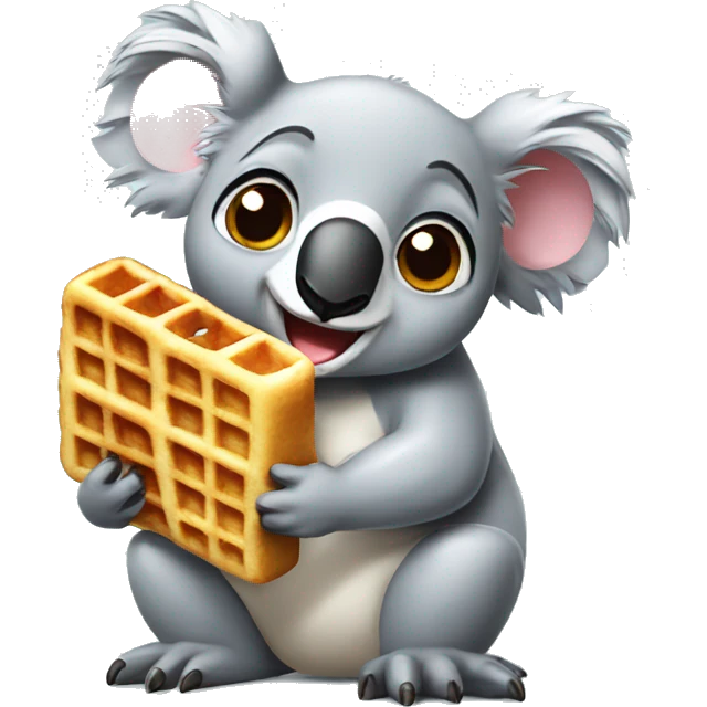 Koala eating a waffle  emoji