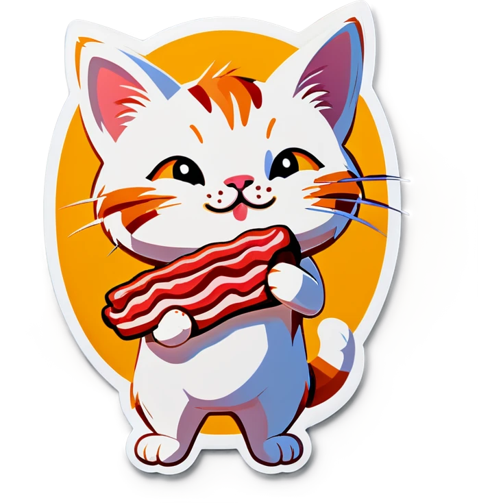 Cat with bacon  emoji