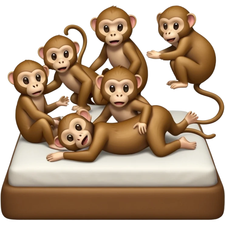 Cinco monitos salta en la cama uno se cayó se golpeó la cabeza mamá llamo al doctor ye le doctor dijo no más monos saita em la cama emoji