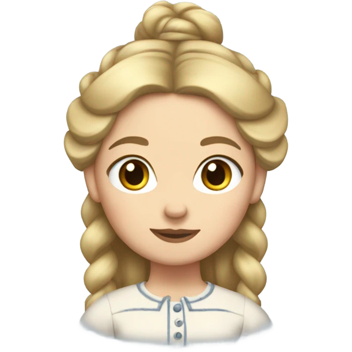 Caroline ingalls blonde hair in bun emoji