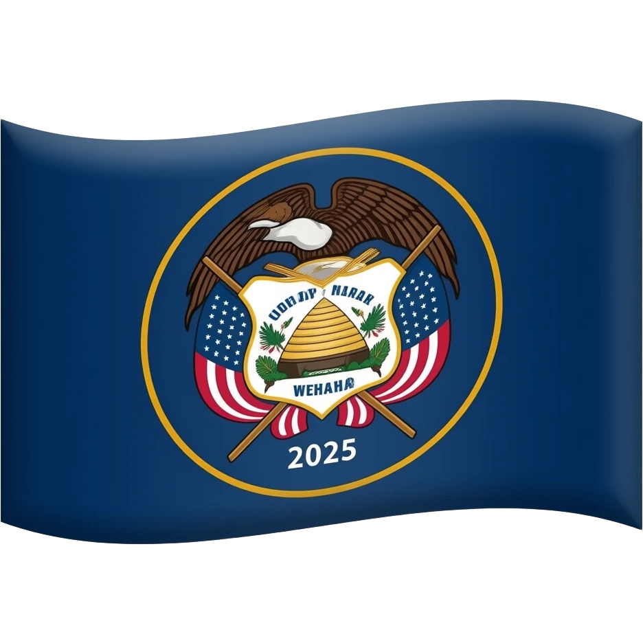 modern flag of utah as of 2025 (the one with the beehive) emoji