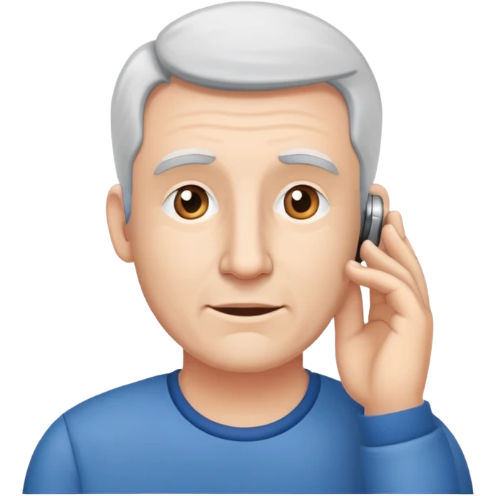 man hearing impairment emoji