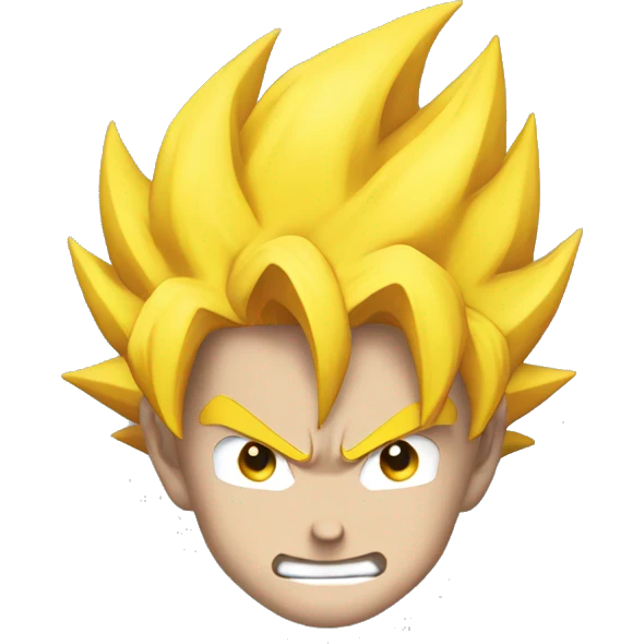 super saiyan goku, yellow hair emoji
