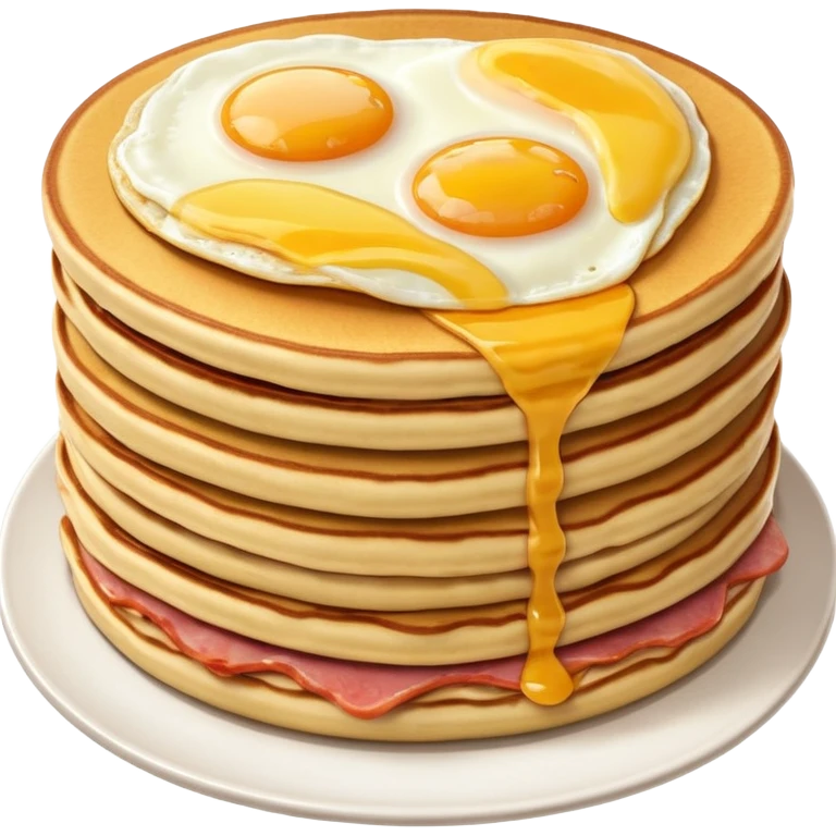 SPAM meat, eggs and pancakes breakfast  emoji