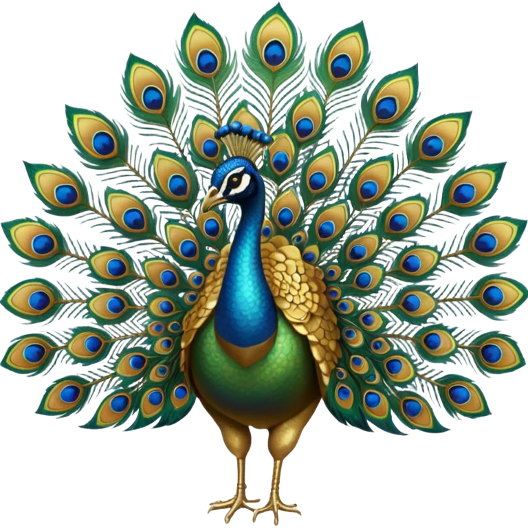 Golden peacock  emoji