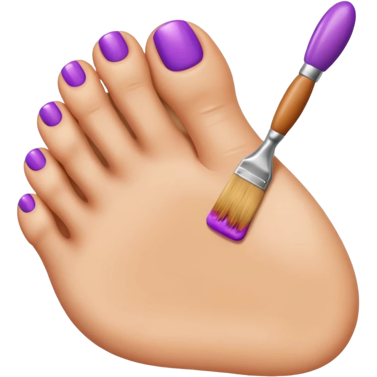 Crest an emoji of toes being painted with nail polish brush like this emoji 💅 emoji