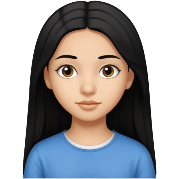 Fait une fille de 15 ans tunisienne avec les cheveux noir lisse avec la peau un peut métisse tunisienne  emoji