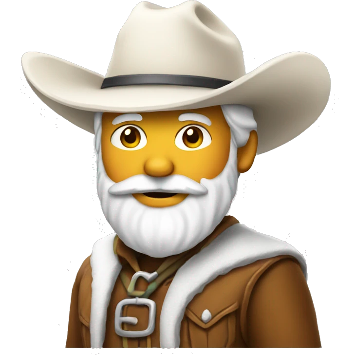 White cowboy santa emoji