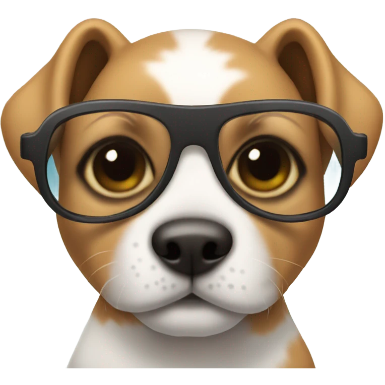 Puppy wearing sunglasses  emoji