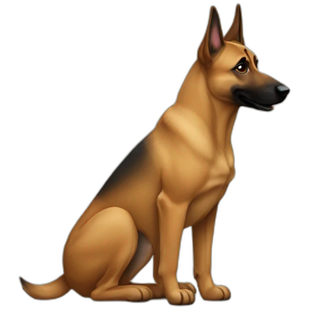 Malinois is pooping emoji
