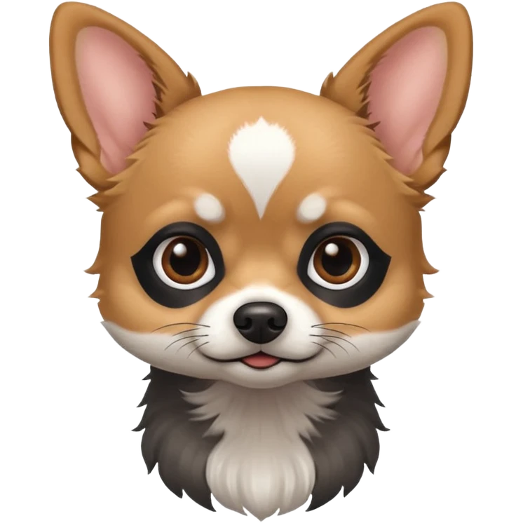 Chihuahua mix with grey, brown, and black fur emoji