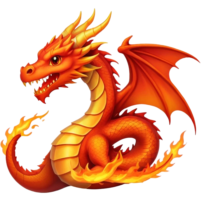 Dragon breathing fire  emoji