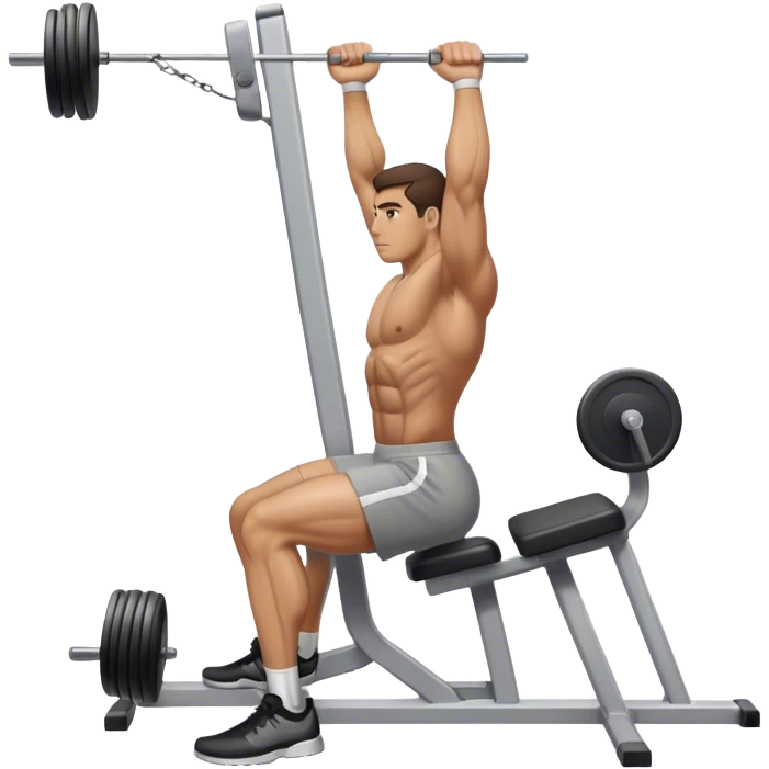 side-view man cable-machine tricep-pushdown emoji