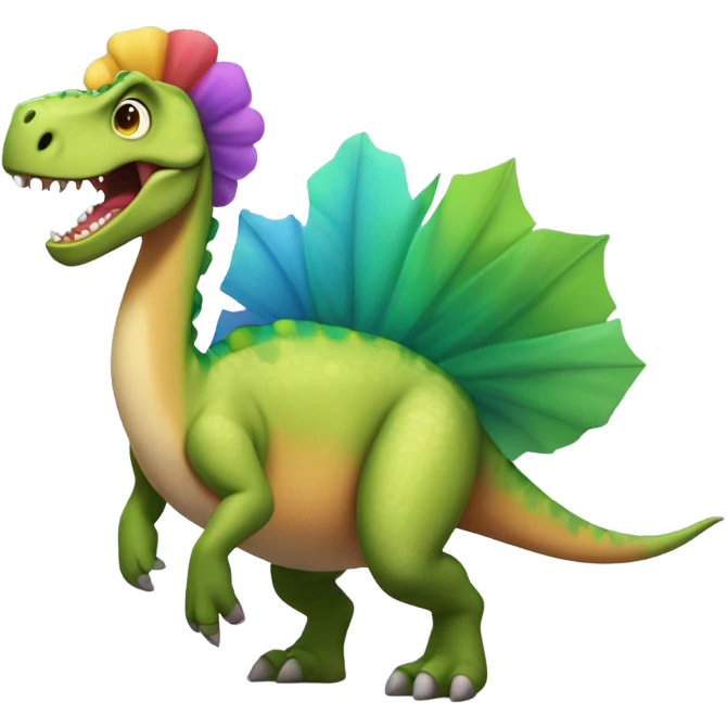 Dinosaur in a tutu emoji