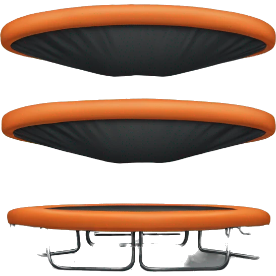 trampoline, black, gray and burnt orange
 emoji