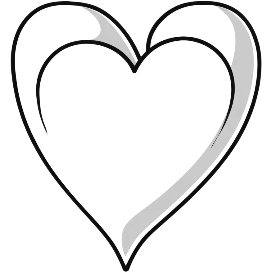 black goth heart emoji
